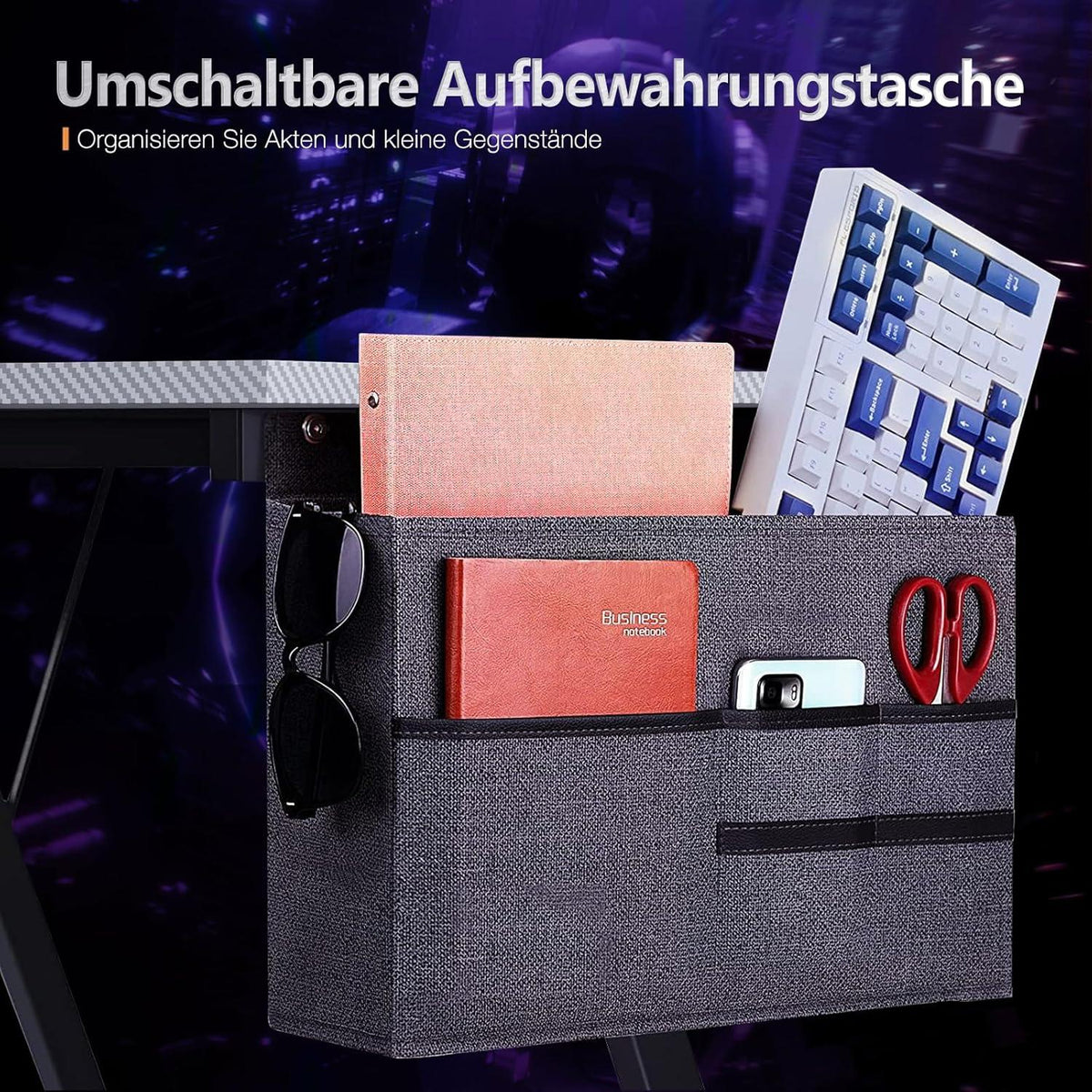 Gaming Schreibtisch L Form mit Monitorständer 167 x 120 cm