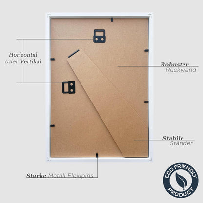 Bilderrahmen 20x30cm Weiß Holz Collage Fotorahmen Set 3er