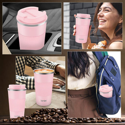 KETIEE Rosa Thermobecher to go 510ml Kaffeebecher Thermo Mug