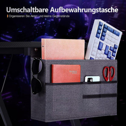 ODK Gaming Tisch L Form 127x127 cm mit Monitorständer Schwarz