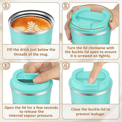 Kaffeebecher to go 510ml Thermo Doppelwandig Vakuum Isolierbecher