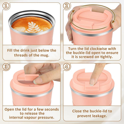 Kaffeebecher to go 510ml Thermobecher Kaffee-to-go Thermo Doppelwandig
