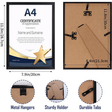 Bilderrahmen A4 18er Set Schwarz für Wand & Tisch