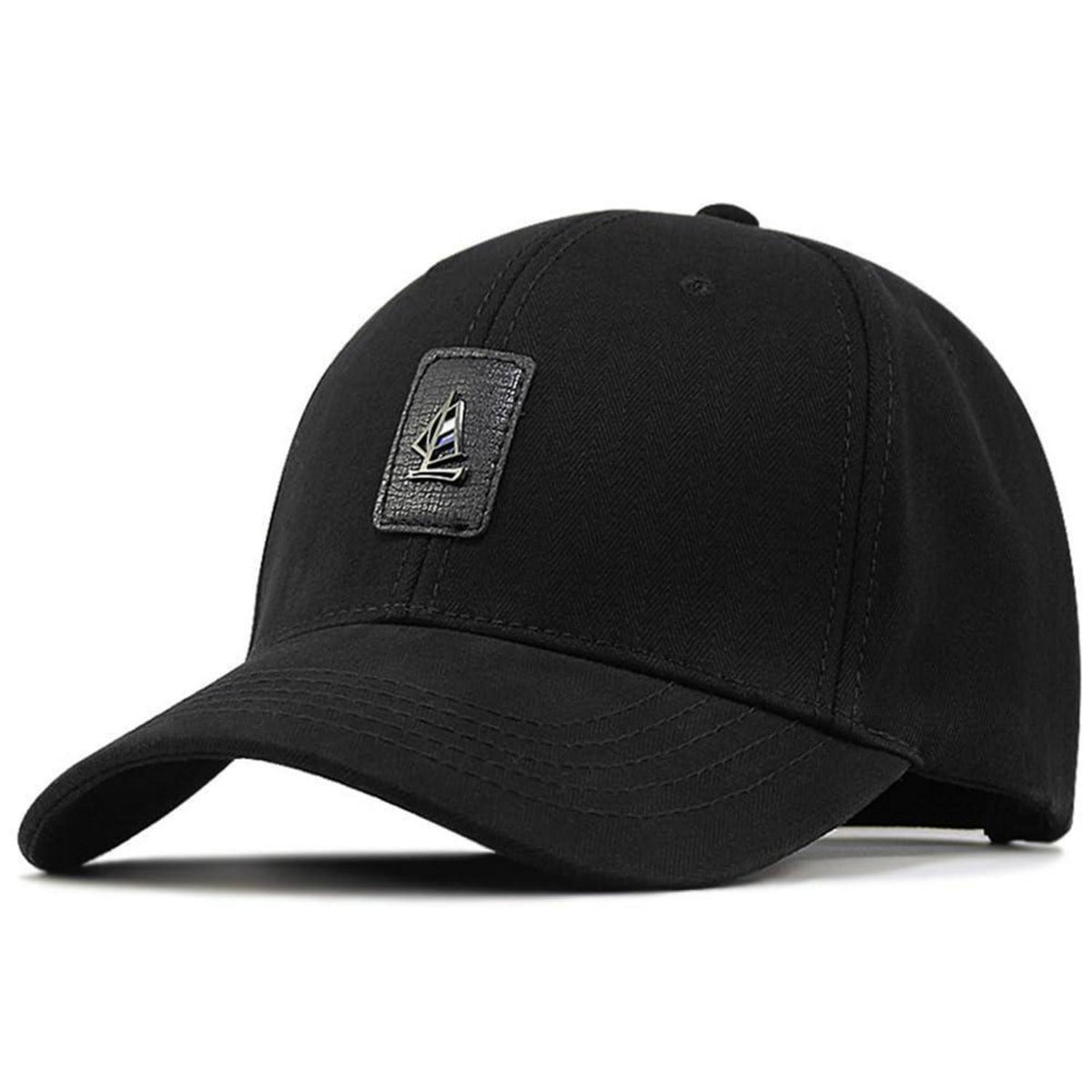Baseball Cap Herren Baumwolle, Verstellbar, Schwarz