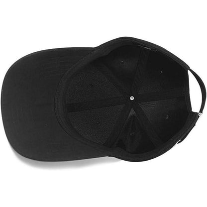 Baseball Cap Herren Baumwolle, Verstellbar, Schwarz