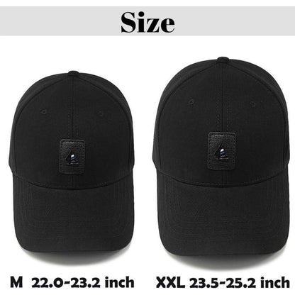 Baseball Cap Herren Baumwolle, Verstellbar, Schwarz