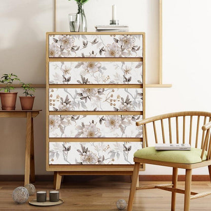 Selbstklebende Blumen Tapete PVC Vinyl 44cm x 1000cm - Dekorfolie