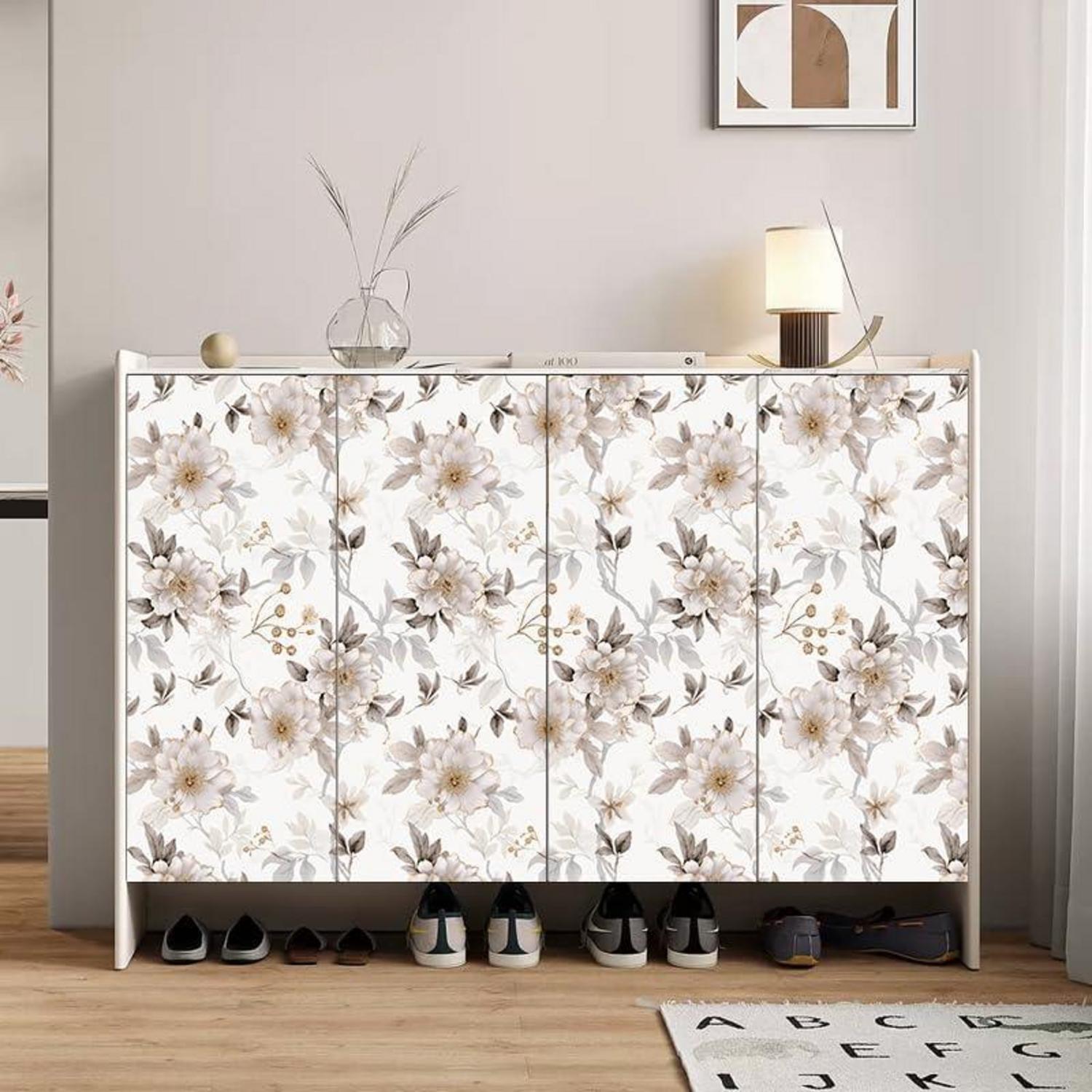 Selbstklebende Tapete Wandpapier Blume PVC Vinyl Dekorfolie 10m