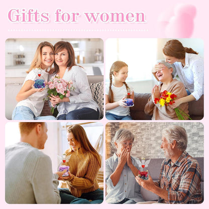 Ewige Rose Engel Geschenk für Mama Oma - Ewige Blume im Glas