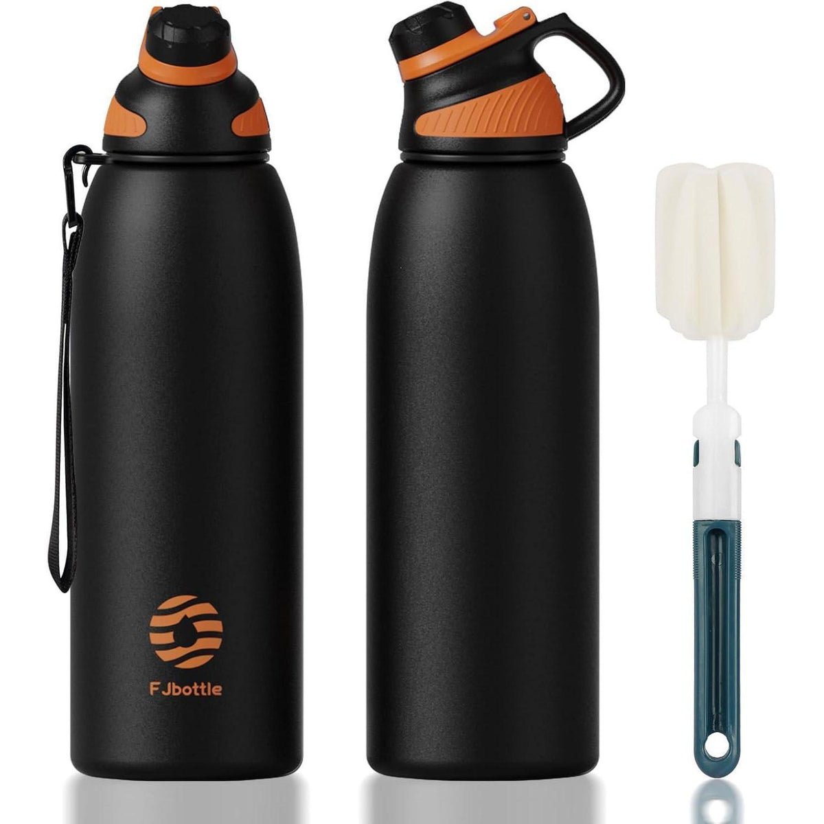 Edelstahl Trinkflasche mit Magnetdeckel, 1500ml, Kohlensäure geeignet