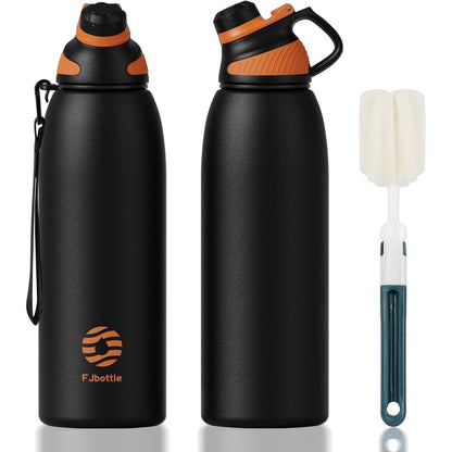 Edelstahl Trinkflasche mit Magnetdeckel, 1500ml, Kohlensäure geeignet