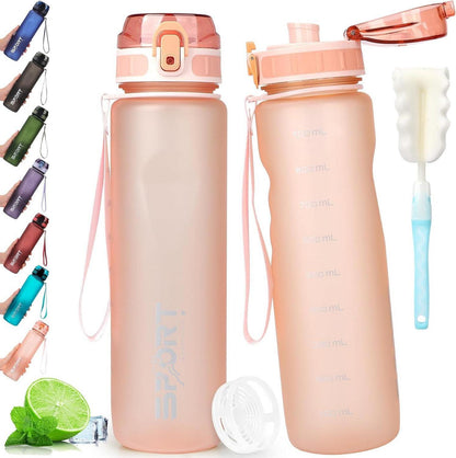 Sport Trinkflasche 1 Liter BPA Frei Auslaufsicher für