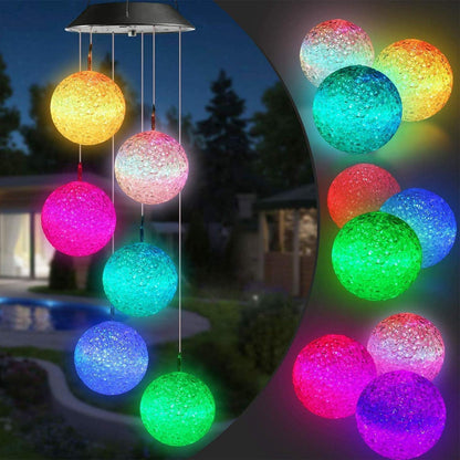 LED Solar Windspiele Farbwechsel Osterdeko Gartenlampe