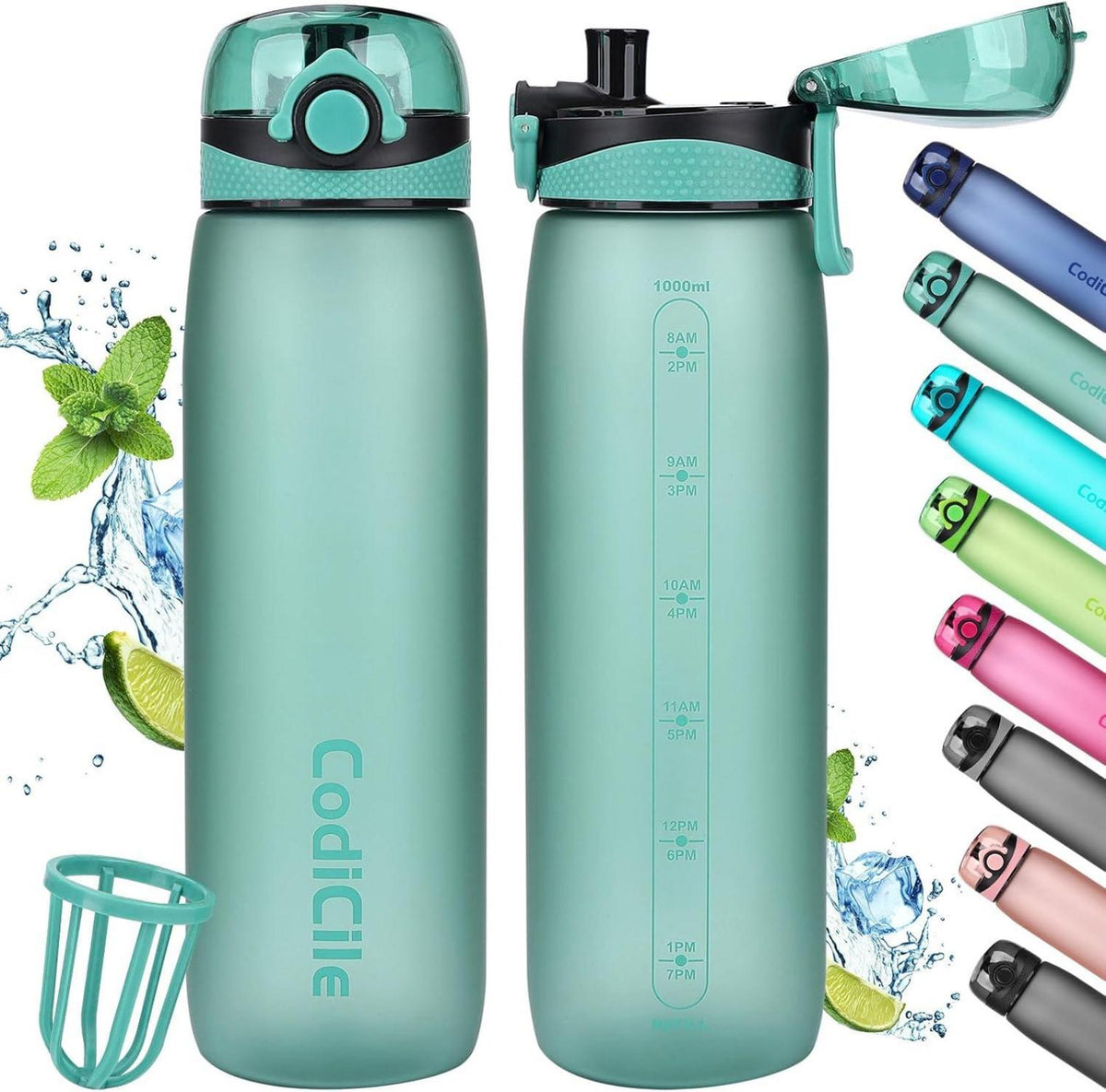 Trinkflasche 1L BPA-frei Auslaufsicher Tritan Sportflasche