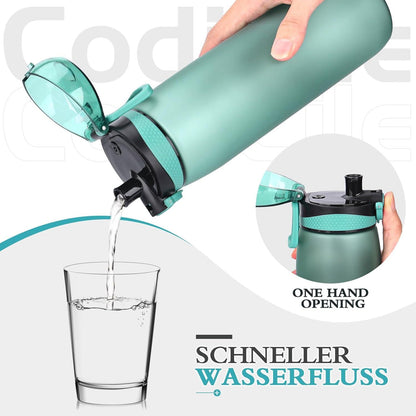 Trinkflasche 1L BPA-Frei Tritan Auslaufsicher Sportflasche Filter Hellgrün