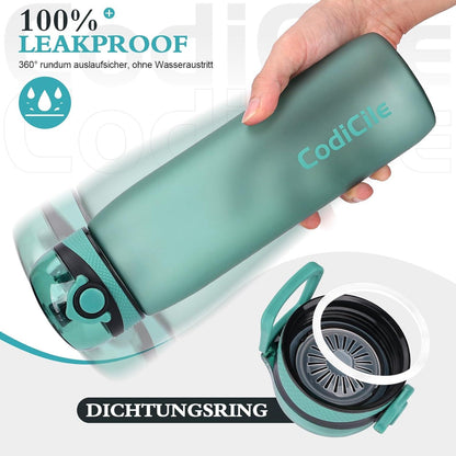 Trinkflasche 1L BPA-Frei Auslaufsicher Tritan mit Filter Sport Schule