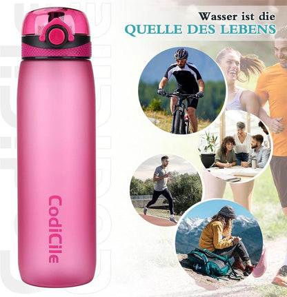 Trinkflasche 1L BPA-frei Auslaufsicher Tritan Sportflasche mit Filter