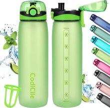Trinkflasche 1L BPA-frei Auslaufsicher Tritan grün mit Filter