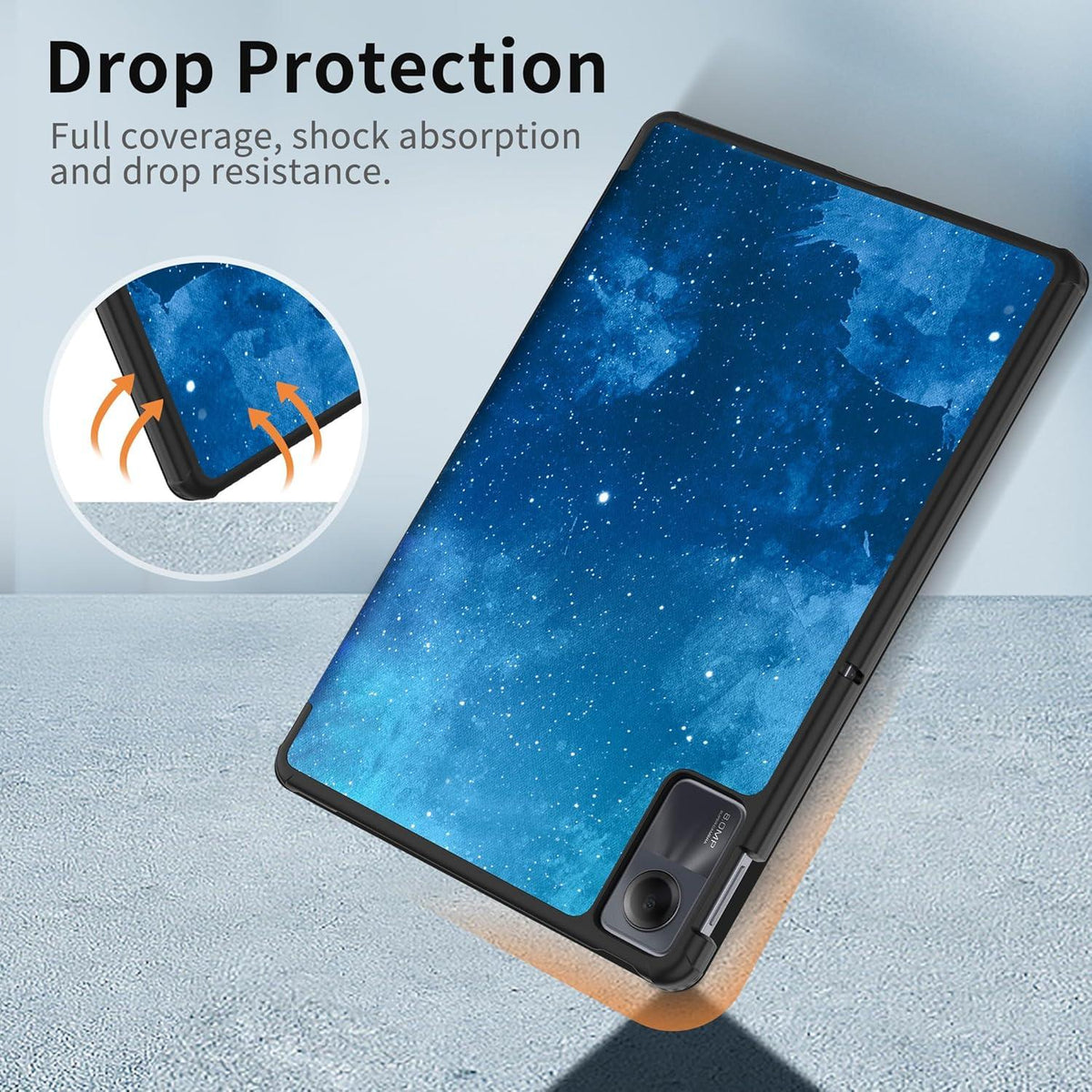Hülle für Xiaomi Redmi Pad SE 11 Zoll 2023, Schmaler Ständer, Blau