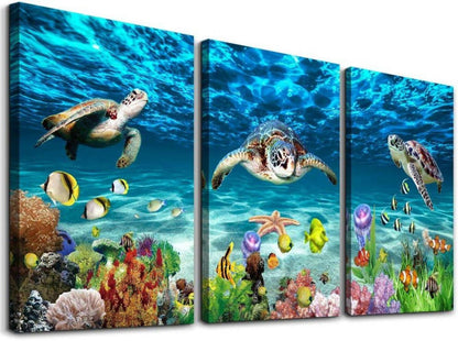 Ozean Schildkröte Leinwand Bild Wanddekoration 40x30cm