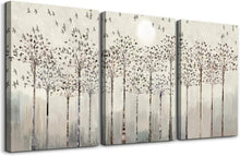 Leinwandbilder Abstrakte Birken Vögel Wandbilder Wohnzimmer 40x30 cm
