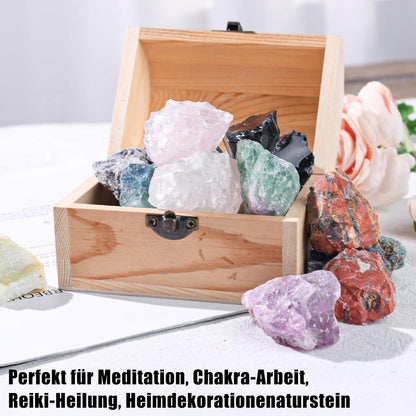 Kristalle Heilsteine Set 1300g 30-35 Stück grobe Madagaskar Stein Mix