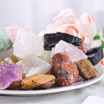 Kristalle Heilsteine Set 1300g, Madagaskar Stein Mix, Edelsteine Rohsteine