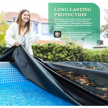 Runde Poolabdeckung 458cm – UV-Schutz & Windfest