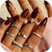 10er Set Verstellbare Damen Ringe Goldfarben | Minimalistisch & Stapelbar