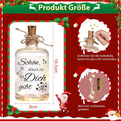 LED Flaschenlicht Geschenk Frauen Freundin Mama Spruch Deko Weihnachtsgeschenk