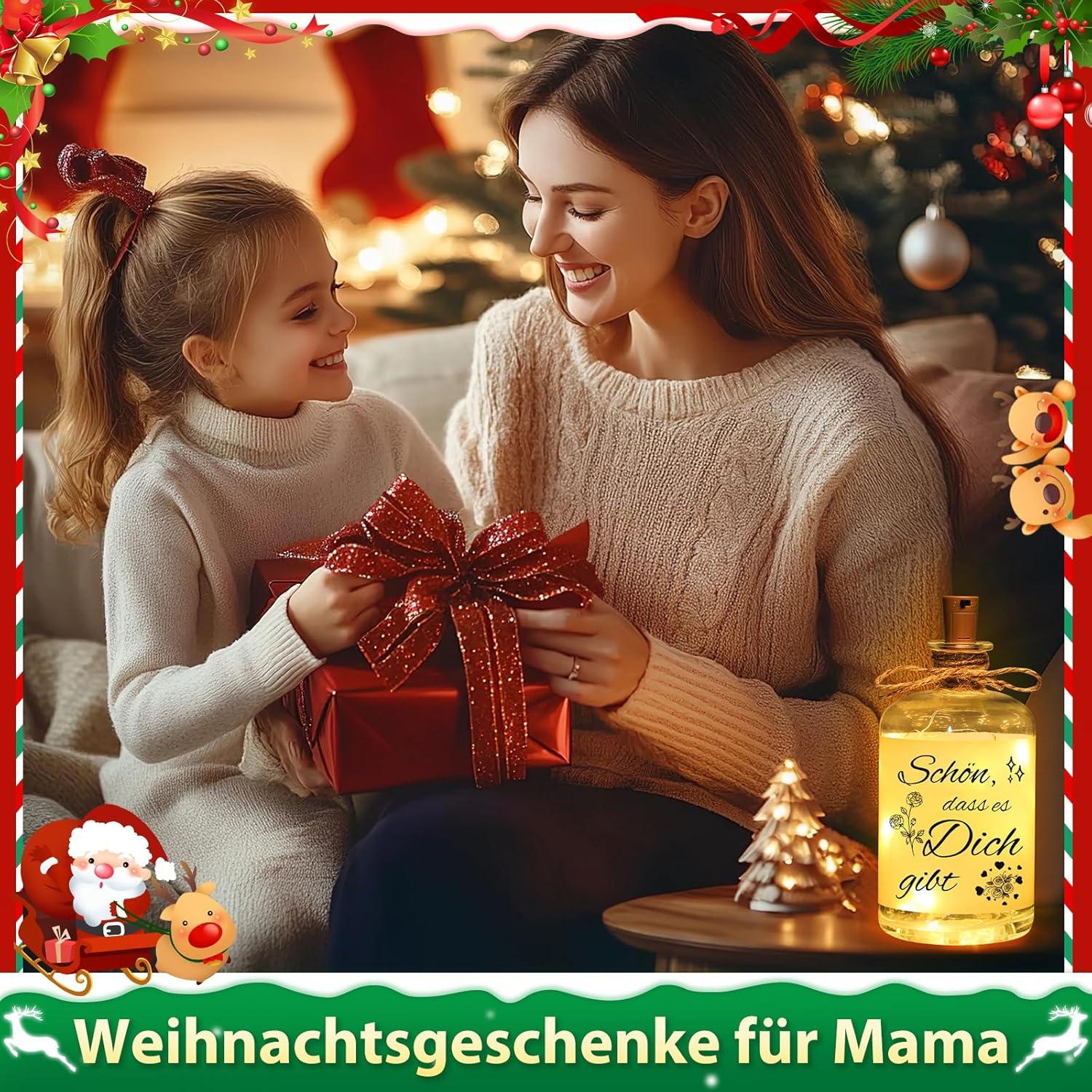 LED Flaschenlicht mit Spruch-Schön, Geschenk für Frauen, Mama, Freundin