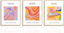 Inspirierende Wandbilder Abstrakt Leinwand Bilder 30x40 cm 3er Set