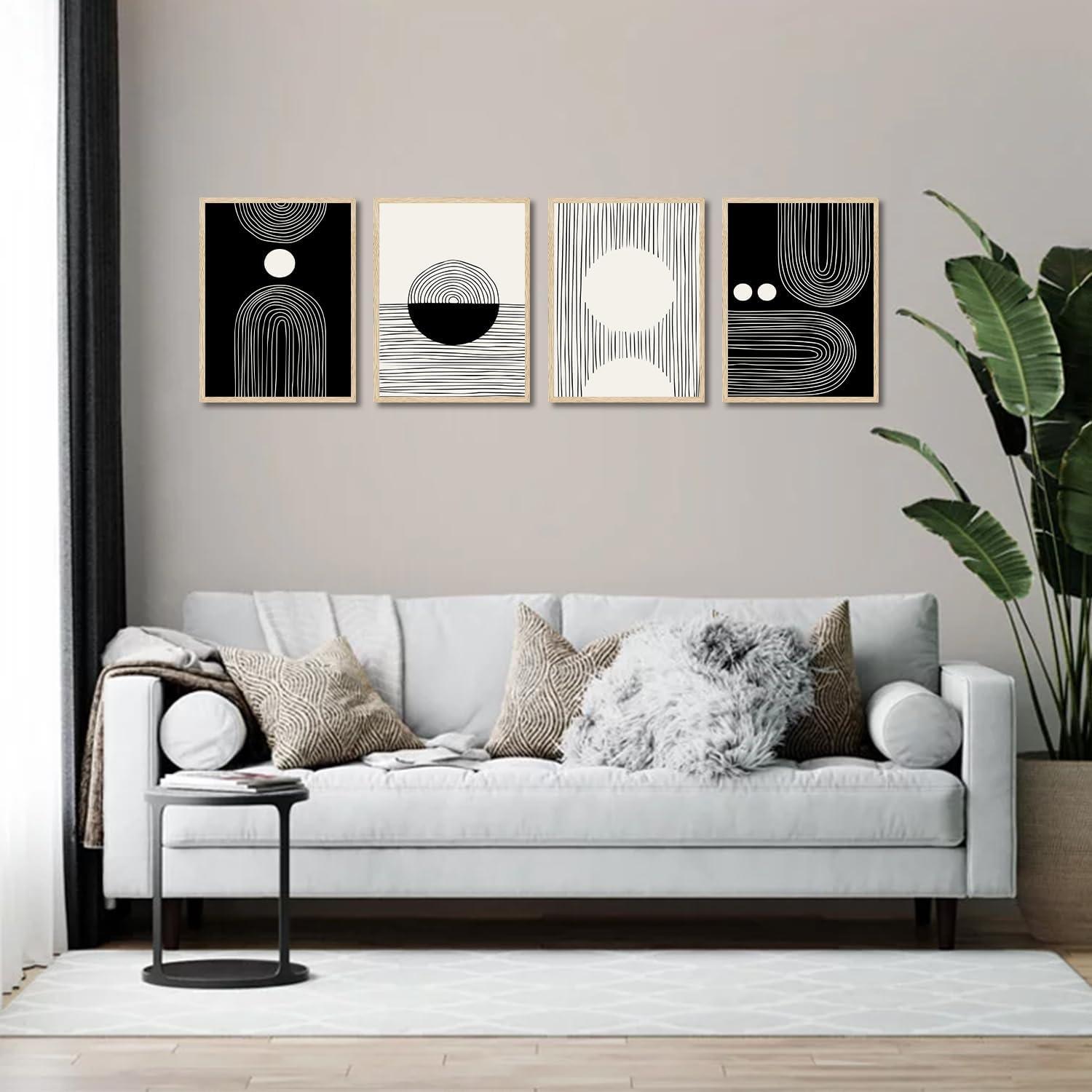 Abstrakte Geometrische Linie Wandbilder Set 30x40 cm für