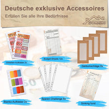 GoMaihe A6 Budget Planner Deutsch PU Leder Geld Organizer