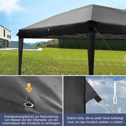 Faltpavillon 3x6m – Wasserdicht & Winterfest für Garten & Party