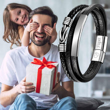 Lederarmband mit Gravur für Papa - Vatertagsgeschenk