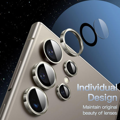 Kameraschutz Samsung Galaxy S24 Ultra 9H Glas Metallring HD Klar