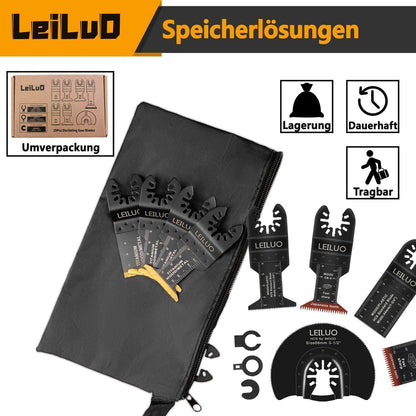 29-teiliges Multitool Sägeblatt Set mit Aufbewahrungstasche