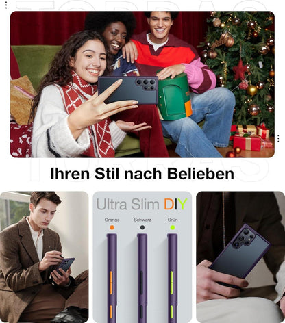 Samsung Galaxy S24 Ultra Hülle Militärischer Schutz Stoßfest Lila