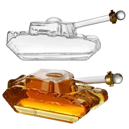 Panzer Karaffe 1000ml mit Gläsern – Whisky Geschenkset