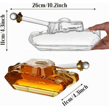 Panzer Karaffe 1000ml mit Gläsern – Whisky Geschenkset