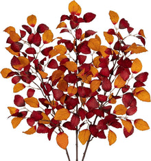 Künstliche Herbstblätter Deko Fagus Sylvatica Orange