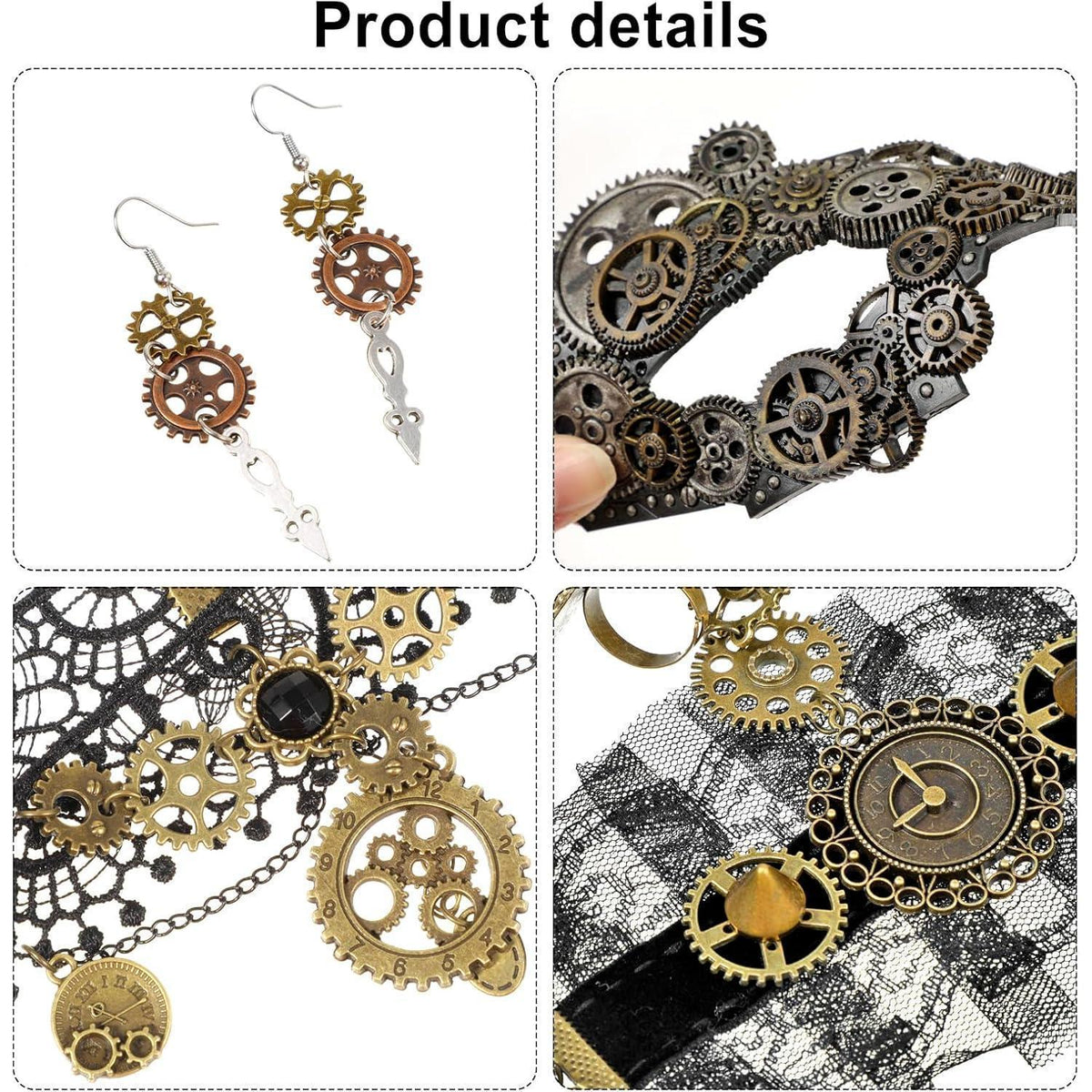 Steampunk Kostüm Set Damen mit Maske & Schmuck