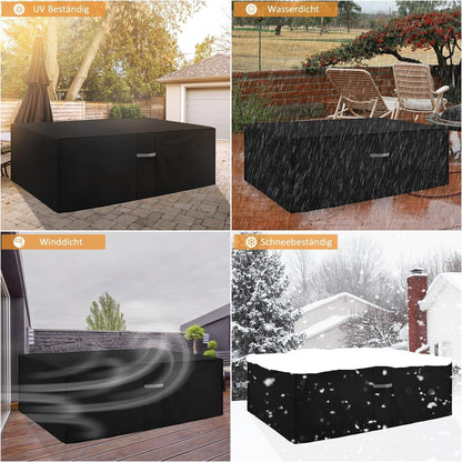 Dokon Gartenmöbel Abdeckung 600D Oxford Gewebe Schwarz