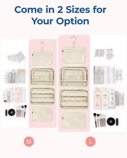 Kulturbeutel Aufhängen Damen Groß Kosmetiktasche Organizer Beige