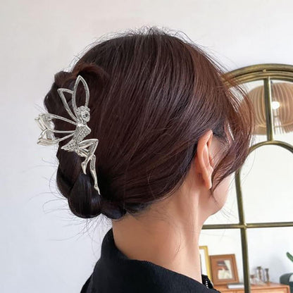 Strass Haarklammer Elfen Haarkralle Silber Damen Mädchen