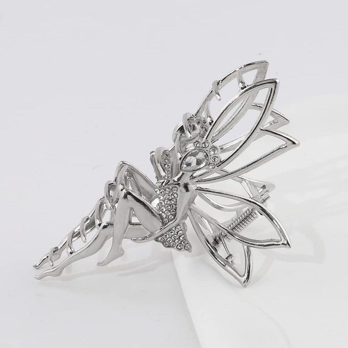 Elfen Haarklammer Strass Silber Haarspange groß Damen Hair Clip Feen
