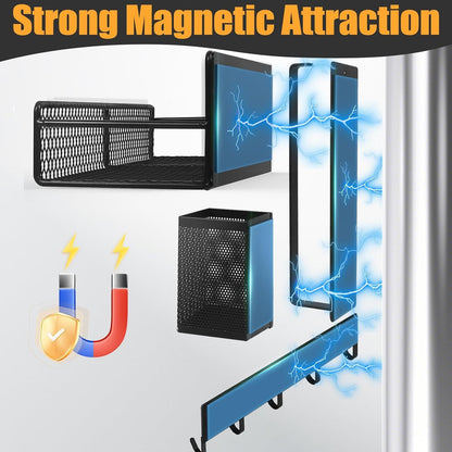 Magnetisches Gewürzregal für Kühlschrank Schwarz 7-teilig