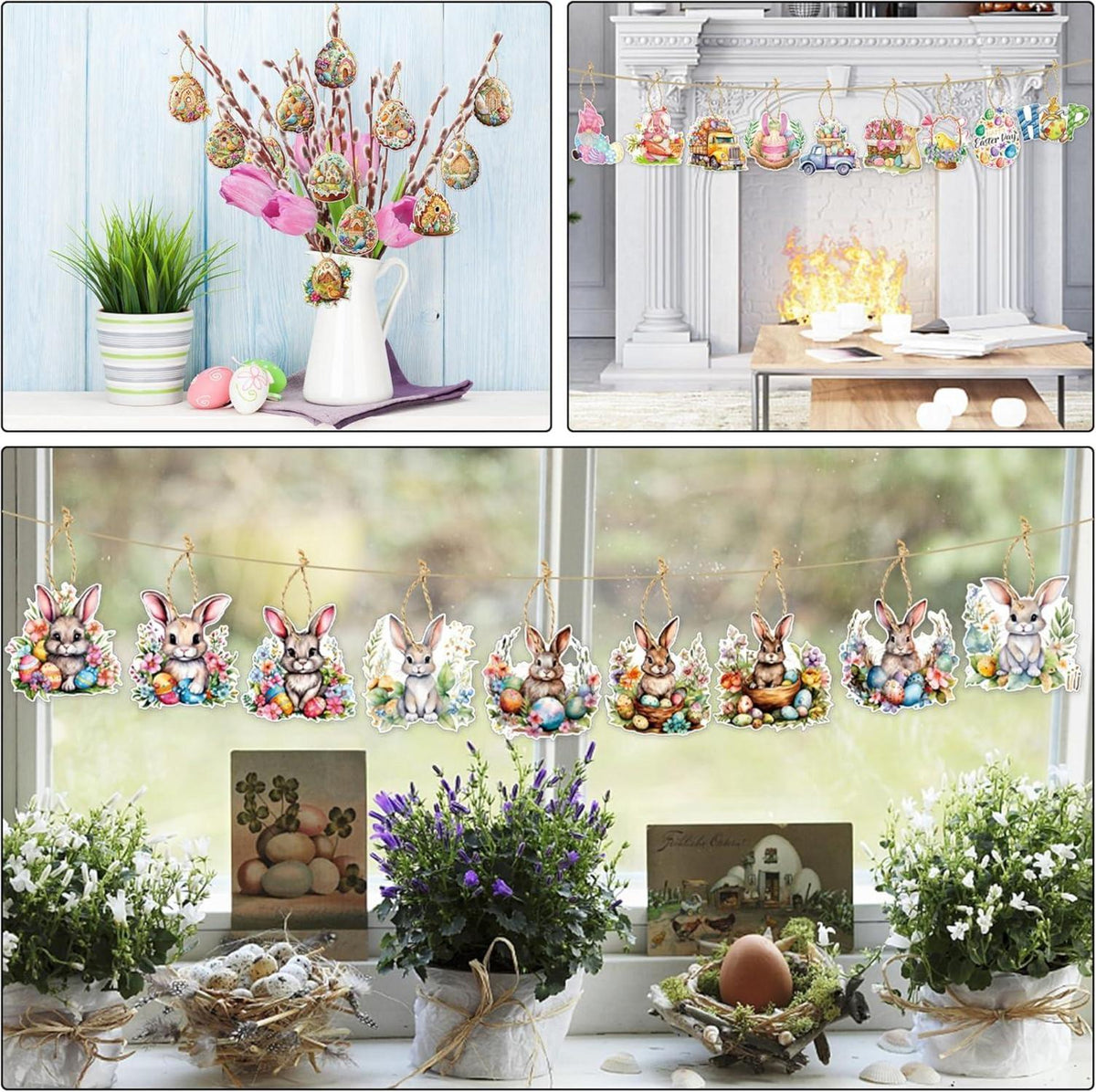 Ostereier Häschen Hängedekorationen Osterdeko Ostern