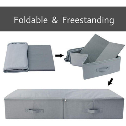 2er-Pack Unterbett-Aufbewahrungsboxen, Dunkelgrau